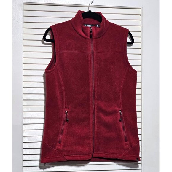 Eastern Mountain Sports Women's Red Polartec Fleece Vest Full Zip Size M 2988 - Picture 8 of 11